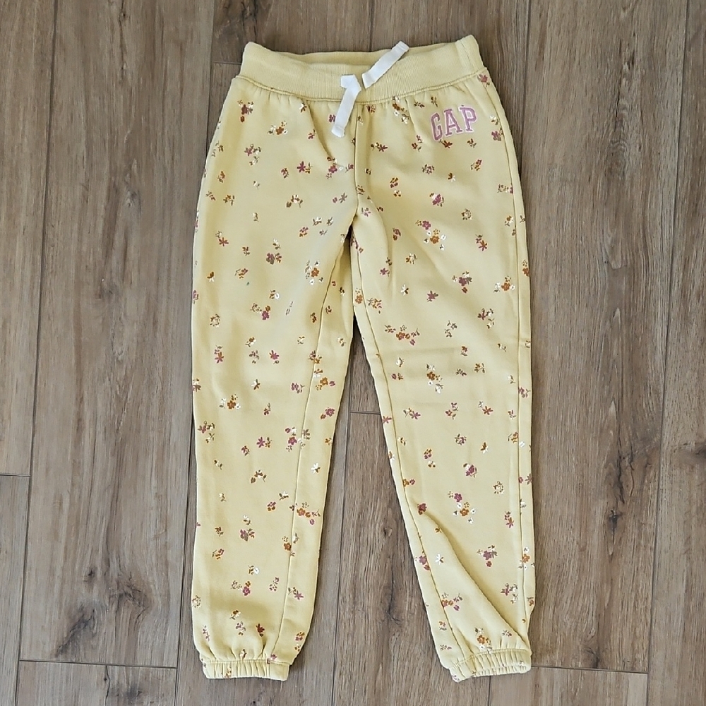 GAP Kids Yellow Floral Joggers